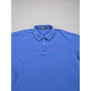 Ralph Lauren Polo Shirt Mens XL Blue Short Sleeve Classic Fit Cotton Embroidered